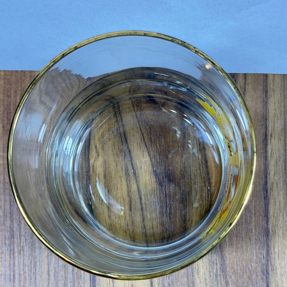 Golden Retriever Whiskey Glass Gold Rim Lowball Rocks Glass Dog Lover Barware - Picture 3 of 8